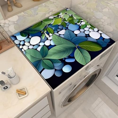 BALAMLB Housse Machine à Laver Top, AntidéRapant Housse De RéFrigéRateur,Couvercle de sèche-Linge, AntipoussièRe, SèChe Rapide,Facile Nettoyer, pour Dessus Laveuse SéCheuse M,30x40cm