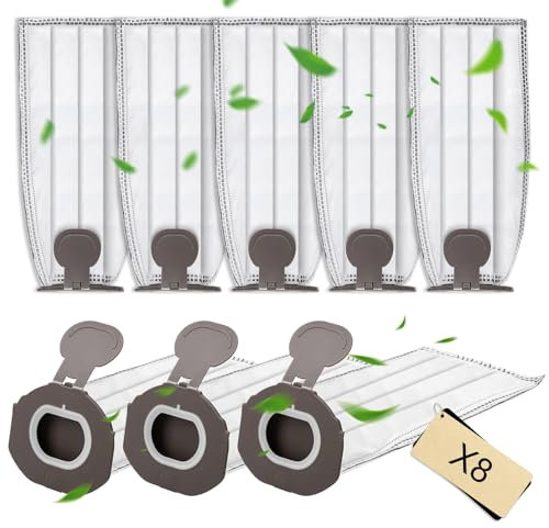 Kigniote 8 Sacchetti per Aspirapolvere Vorwerk Folletto VK7 FP7 Premium Sacchetti Filtro Sacchetti di Ricambio per Folletto Vk7 Fp7 Sacchetti di Ricambio per Aspirapolvere a Batteria Kobold VK7