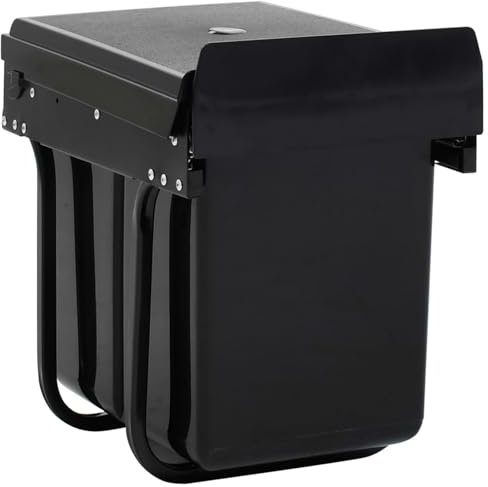 Gecheer Integrated Recycle Bin Kitchen Cupboard Pull-out Dustbin Soft-Close, 20 L Total Capacity