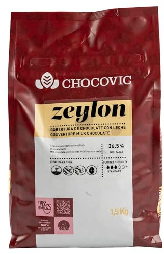 Premium Milch-Schokolade 1,5 kg Kuvertüre zum Schmelzen & Backen - Schokoladen-Drops mit 36,5% Kakao - Choco-Chips ideal für Schoko-Fondue, Brunnen, Formen und für Dubai-Schokolade (Großpackung)