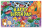 YFCHOTI Happy Birthday Banner, Kindergeburtstag Hintergrundbanner 150x100cm, Bunte Cartoon Anime Fotohintergrund für Jungen Mädchen Geburtstagsdeko, Alles Gute zum Geburtstag Party Dekoration Zubehör