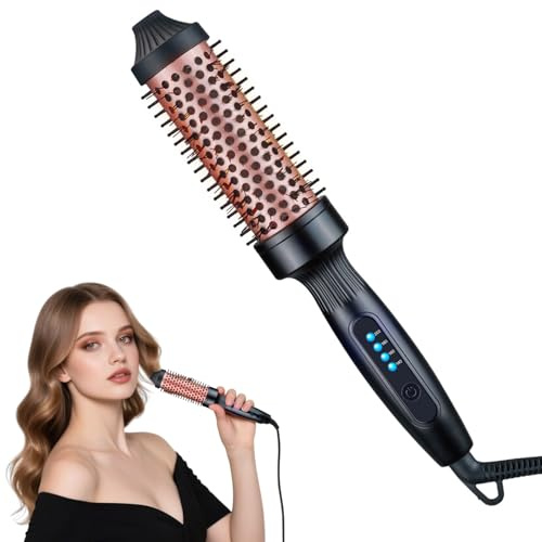 Thermal Brush – One-Step Haartrockner und Styler Volumizer mit 30s Schnellaufheizung, 4 Geschwindigkeitsstufen & Infrarot-Haarpflege Perfekte Lockenbürste für natürliche Locken & Volumen #03