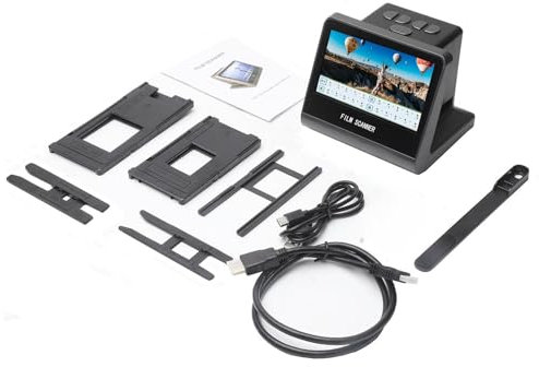 22MP Digitaler Filmscanner, Fotobscanner mit 5 Zoll LCD Bildschirm, Schnelles Scannen, Konvertiert 135 126KPK 110 in Hochauflösendes JPEG Foto, 16 GB Speicher