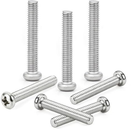 M4 (4mm x 50mm) Machine Screws Pan Phillips Cross Head Machine Screw Fasteners Bolt Set 30pcs