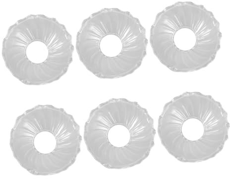 OUNONA 6 Stück Kerzenwachs Auffänger aus Glas mit Dekorativem Wachsfänger und Wachsfangring für Kerzenständer Hohe Temperaturbeständigkeit für Partys und Feiertage
