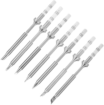 TS100 Soldering Iron Tips Replacement, 7 Types Mini Stainless Steel Soldering Iron Tips (7 Full Sets (is not Price-Limited))