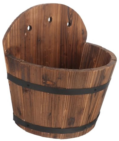 TOYANDONA Maceta Colgante de Madera Pared Retro Práctico Decoración de Interiores Exteriores