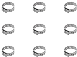 Tutuxio 20 Stück Schlauchschellen 8.8-10.5mm, 304 Edelstahl Ohrschellen Schlauchklemme für Kraftstoffleitung, Kühler, Vakuumschlauch - Hochbelastbare Einohrschellen