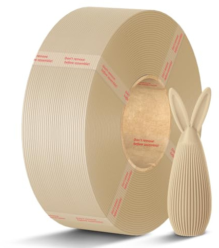 ANYCUBIC PLA Filament Refill, 1.75mm 3D Drucker Filament ohne Spule, Maßgenauigkeit +/- 0.02mm, passend zu den meisten wiederverwendbaren Spulen, 1KG Beige
