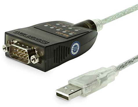 Gearmo USB to Serial Adapter Windows 11 Support, 5ft Cable, LED Indicators, FTDI Chipset, Compatible with Windows 11/10/8/7 - MacOS - Linux