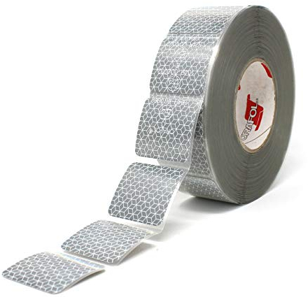 Orafol Reflexite VC 104 Curtain Grade Segmentiert Konturmarkierung Reflexband (Weiß, 10 Meter)