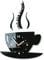 FLEXISTYLE Tasse Zeit für Kaffee Moderne Küche Wanduhr, 3D römisch, wanduhr deko (schwarz), 32 x 19 cm