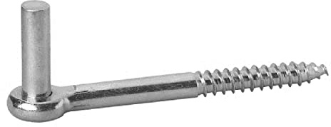 Pollmann®Baubeschläge 1110200 Haken J zum Einschrauben, Dorn Ø 13 mm, 200 mm lang, hell verzinkt, 2 Stück