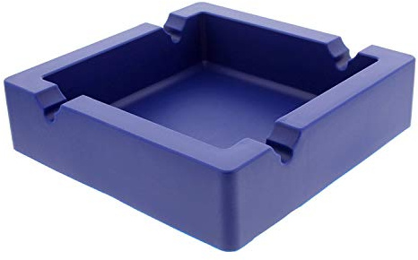 7Penn Grand cendrier en Silicone pour cigares, Cigarettes, extérieur et intérieur Bleu Bleu Marine