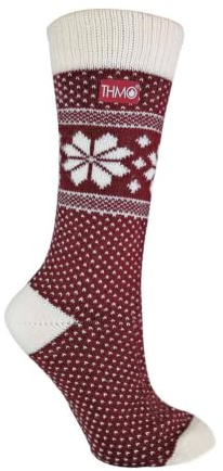 THMO - Ladies Vintage Nordic Fairisle Style Winter Wool Blend Socks