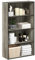 Furinno Pasir Bücherregal mit 4 Fächern, Französische Eiche/Grau, 23.88 x 59.94 x 105.92 cm