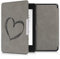 kwmobile Hülle kompatibel mit Amazon Kindle Paperwhite (10. Gen - 2018) Hülle - Kunstleder Cover - Herz Brush Grau