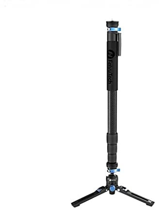 FeiyuTech Carbon Fiber Camera Monopod 4-Section Multifunctional Video Monopod Base Designed for DSLR Cameras/Gimbal Stabilizer,Payload up to 26lb