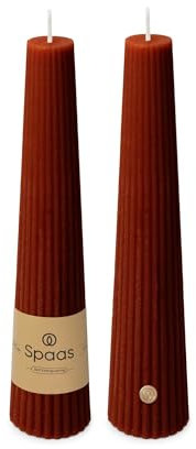 Spaas Gerippte Kerze 25h, bordeaux