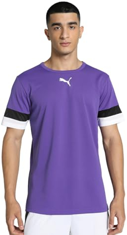 PUMA Herren Fußball Teamrise Trikot Lila Schwarz Weiß Gr Xxl T-Shirt, Weiß, XXL EU