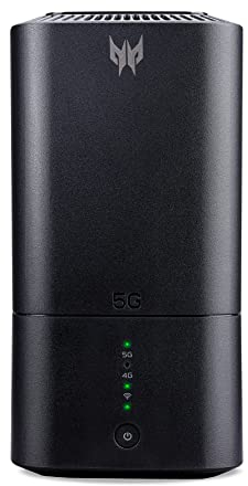 Acer Predator Connect X5 5G Router Wifi con Sim 5G, Router Wifi 6 Dual Band, Processore MediaTek T750, Porta WAN/LAN 2.5GbE, 2 Porte LAN 1 GbE, 2 x Antenna Esterna per 5G NR, NanoSim, USB 3.0 Type A