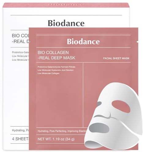 Biodance Bio-Collagen Real Deep Mask confezione da 4 - maschere per il viso, maschera per il viso, maschera per il viso donna, maschera per il viso, affinamento dei pori, trattamento delle rughe