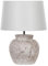 Klassische Tischlampe Keramiksockel Steinoptik 47 cm beige Mareb