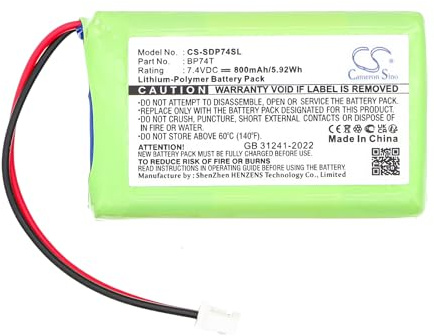 TECHTEK Batterie 800mAh Compatible avec [Dogtra] 2500B Transmitter, 2500T Transmitter, 2500T&B 2500TX 2502 T&B 1 Mile, 2502B 2502T 2502T&B Tran FBA