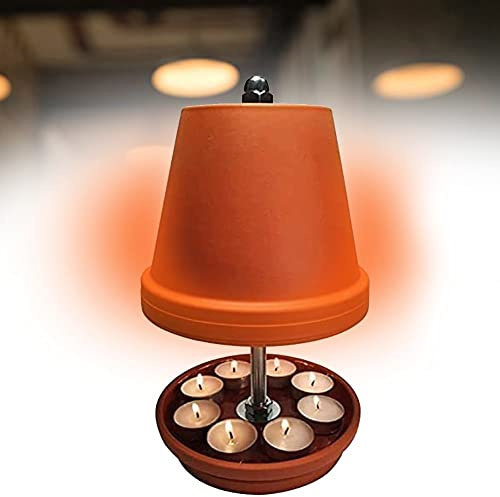 BDXZJ Tea Light Candle Holders, Tea Light Stove, Tea Light Fireplace, Teapot Warmer Terracotta Candle Heater for Home Bedroom Garden Decor (Without Candle)