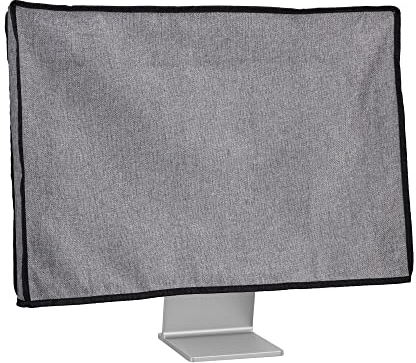 kwmobile Custodia Protettiva Monitor PC Compatibile con 20-22 Monitor - Copri Computer Desktop - Copertura Antipolvere PC Grigio Scuro