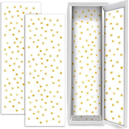Haull 2 Stück Spind Magnetische Tapete 30,5 x 91,4 cm abnehmbare Schließfach-Dekorationen dekorative Wandabdeckung Zubehör für Mädchen Jungen Schule Büro Universität Dekor, gelbe Punkte