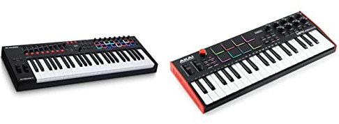 M-Audio Oxygen Pro 49 – 49 Key USB MIDI Keyboard Controller With Beat Pads & AKAI Professional MPK Mini Plus - 37 Key USB MIDI Keyboard Controller with 8 MPC Pads