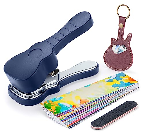 ArtAt Guitar Pick Punch Kit - Bass Guitar Picks Puncher With 15 Variety Pick Strips Medium Guitar Pick Maker Punch Kit Unique Guitar Lovers Gifts