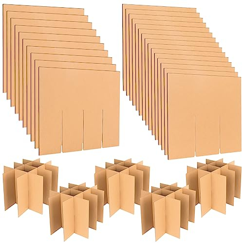 YOTINO 5 Sets Moving Box Glasses Divider Kits for Moving, Wine Glassware Dish Packing Moving Boxes,Cardboard Dividers for Boxes for 16 x 12 x 12 Inch Box (Box Not Included)