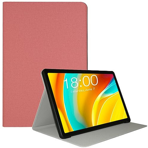 AKNICI TECLAST T50 Pro Android 13 Tablette Tactile 11 Pouces, Ultra Mince PU Cuir Housse Étui Case de Protection avec Veille/Réveil Automatique TPU Souple Coque Arrière pour TECLAST T50 Pro, Rose