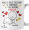 Tazza Mug San Valentino PERSONALIZZABILE Regalo Fidanzati Innamorati Divertenti Voglio Solo Toccare di continuo Il Tuo Sedere a Natale è più bello PERSONALIZZA con Nome, 11 once liquide