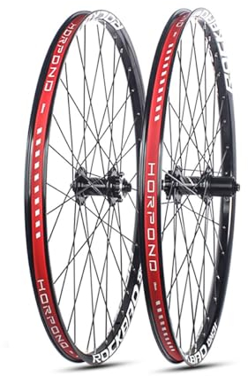 26/27,5/29 Zoll MTB-Laufradsatz Alu-Legierung Doppelwandige Felgen BOOST-Steckachsen-Laufradsätze Mit Abgedichtetem Lager Scheibenbremsen-Laufradsatz Passend Für 7–11-Gang-Kassetten ( Color : Black ,