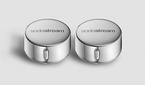 sodastream Glasflaschen Ersatzdeckel aus Edelstahl, passend für 1L Glasflaschen der Duo & E-Duo, 2 Stück