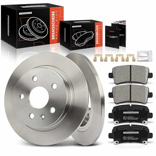 Frankberg Bremsensatz inkl. 2x Bremsscheiben + 4x Bremsbeläge Hinten Kompatibel mit Insignia A Sports Tourer G09 Insignia A G09 9-5 YS3G Replace# 569025