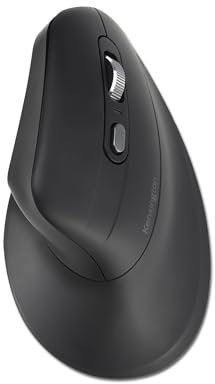 Kensington MY630 EQ - Ratón inalámbrico recargable, diseño vertical ergonómico, Bluetooth LE, 2.4GHz, negro (K72484NA)
