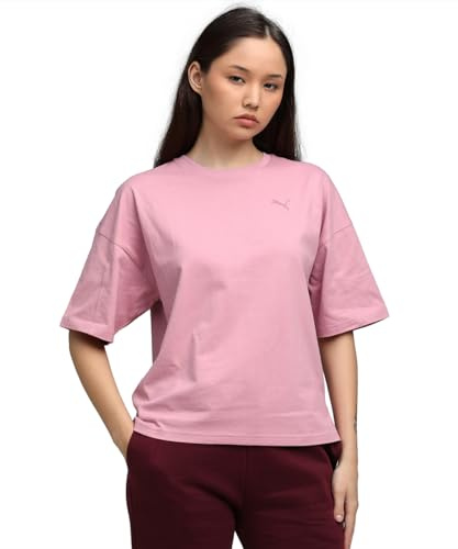 PUMA Unisex Her Oversized Tees, Poised Pink, XS EU