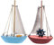 GARVALON 2st Mittelmeer Schlauchboot Schlafzimmer Segelboot Büro-segelboot- Einrichtung Im Mediterranen Stil Modell Segelboot Desktop-Dekoration An Der Küste Skulptur Stoff