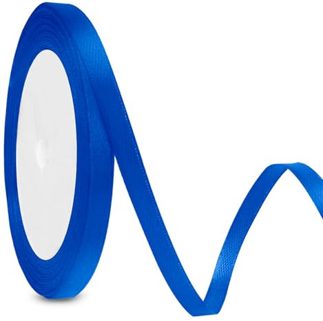 Geschenkband Weihnachten Blau 6mm 23m Stoffband Geschenkverpackung Geburtstag Bänder Zum Basteln Seidenband Dekorative Schleifen & Bänder