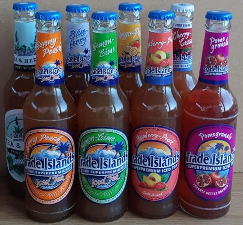 Generisch Trade Islands Iced Tea Probierpaket 8 Flaschen je 0,33 l incl Mehrweg Pfand