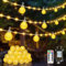 Ollny Globe Fairy Lights, 10M Fairy Lights Plug in, Waterproof Warm White String Lights Mains Powered/Remote/8 Modes/Timer/Indoor/Outdoor Lighting for Garden, Camping, Gazebo