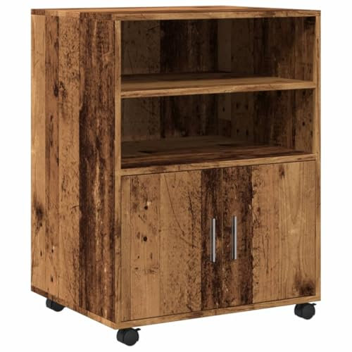 Kangmusi Rollschrank Altholz- 60x48x81 cm Holzwerkstoff, kangmusi853171