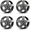 4x Borbet Felgen CWD 6.5x16 ET52 5x120 mistral anthracite glossy polished kompatibel mit VW Amarok T5 T6 T6.1 T6.1 Transporter T7 Multivan