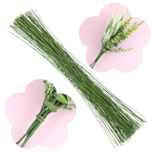 200 unidades de alambre floral de calibre 26 para manualidades de floristería verde para manualidades, accesorios de arreglos florales, para manualidades, manualidades, accesorios de arreglos de