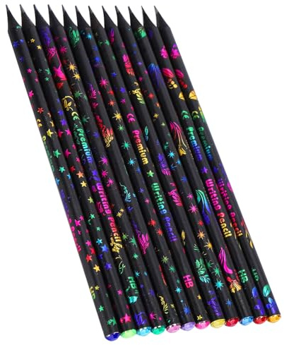 GBKDQQ 48 Stück HB Bleistift mit Diamanten, Holz Pencil Hochwertiger Bleistifte zum Zeichnen, Schreiben, Skizzieren, Büro Schulbedarf, Schwarz