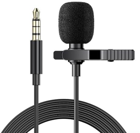 Micro cravate haute performance pour entretiens et enregistrement ASMR léger avec type C et 3 options de 5 mm (connecteur 3,5 mm)